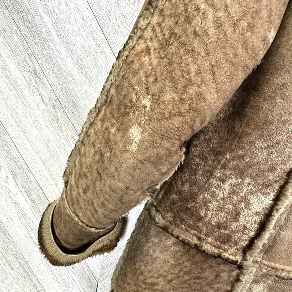 Vintage Sheepskin Shearling Coat Womens Size Medium Western Yellowstone Ranch - Picture 9 of 13